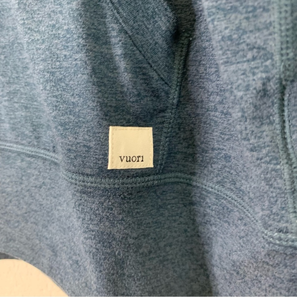 Vuori Mens blue Ponto performance 1/4 zip up hoodie M V244 - Picture 3 of 9
